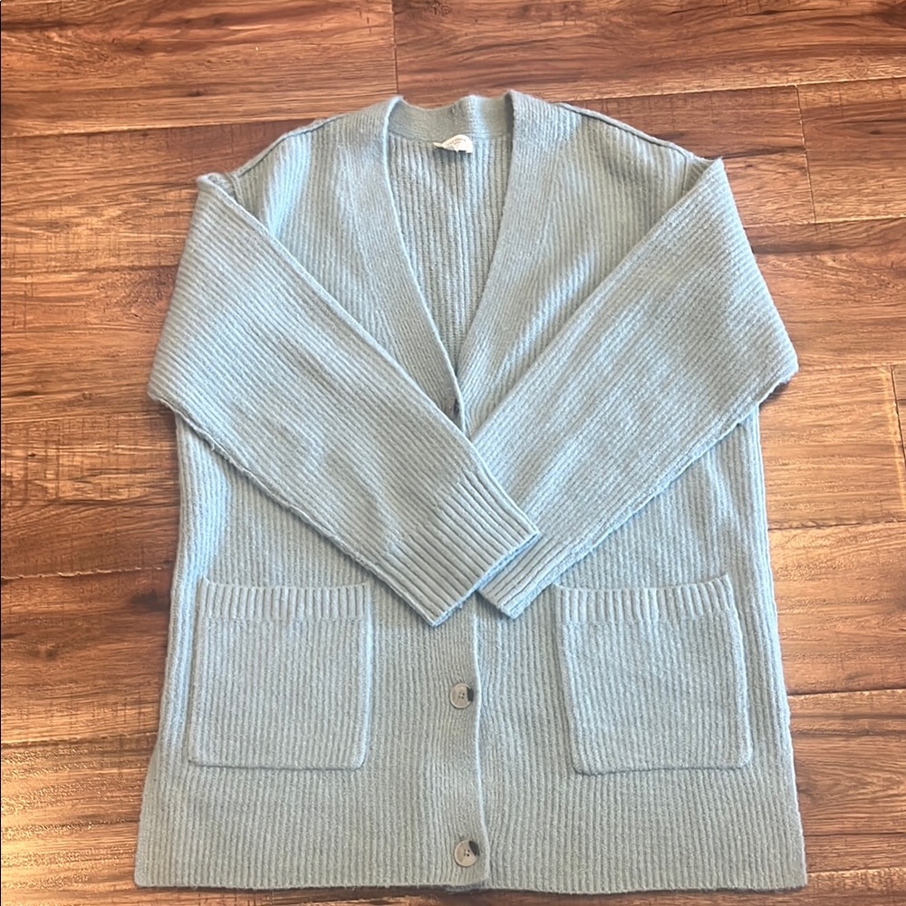 Gentle Fawn Light Blue Ribbed Cardigan. Never worn.